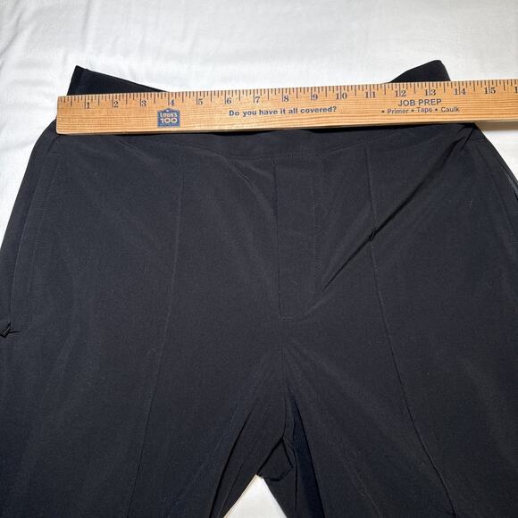 Athleta High Rise Front Seam Straight Pants Womens 6 Black Pockets Pull On EUC - Picture 7 of 14